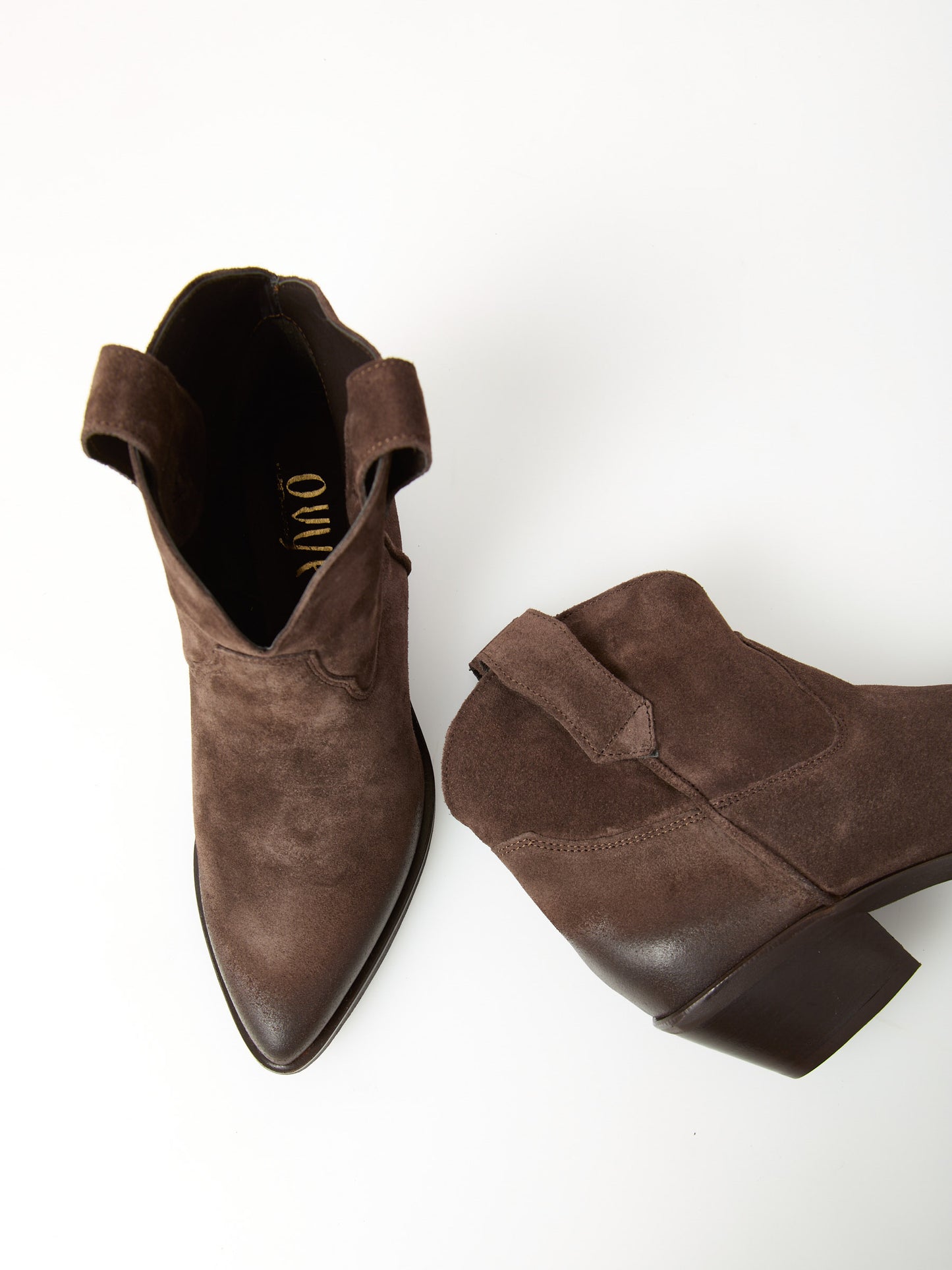 Suede Cowboy Short Boots