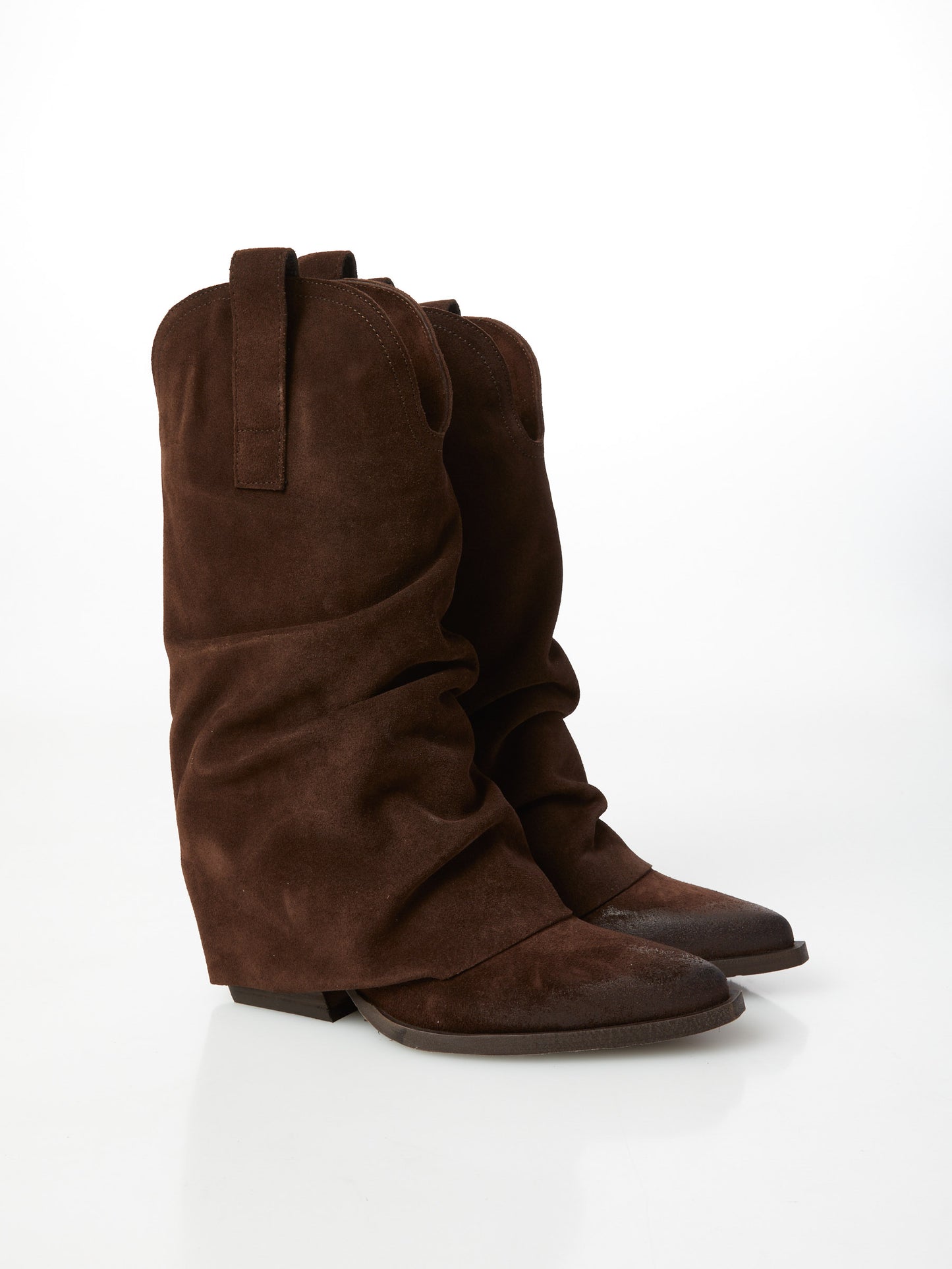 Peach Suede Cowboy Boot