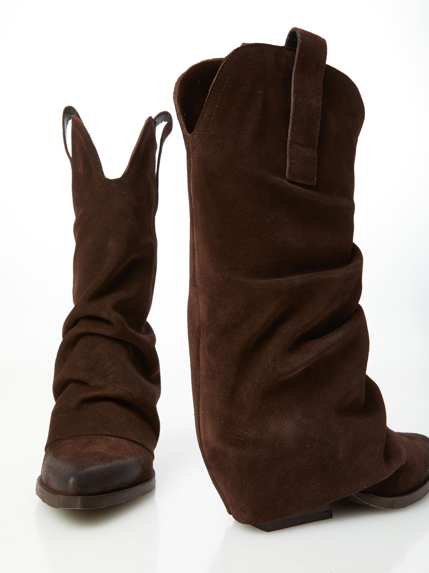 Peach Suede Cowboy Boot